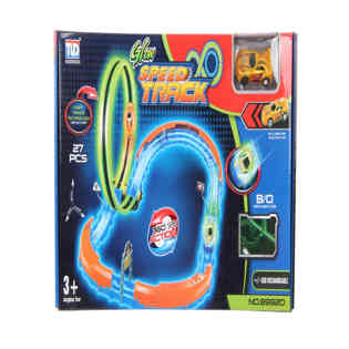 طقم مسار سيارات كهربائي مع سيارة واحده A