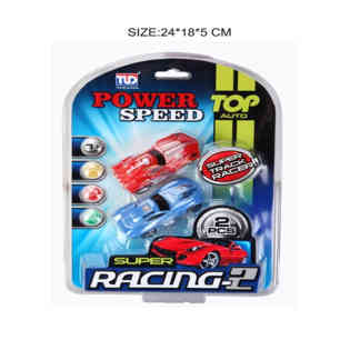 سيارة سباق عدد 2 حبة أحمر & أزرق