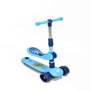 Amla - Scooter with three wheels, music, blue color FLBB-813