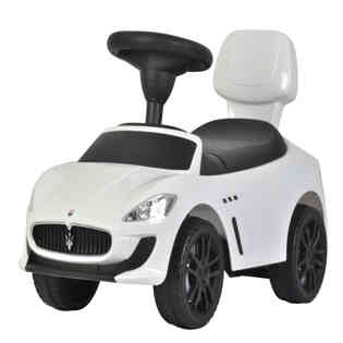 Amla - a push car Mozarati with music, white color 353W