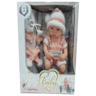 QISEN - 15 INCH BABY DOLL WITH SCARF/GLOVES (RED)