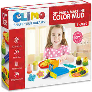 كليمو - مجموعة لعب الصلصال الملونة لآلة صنع المعكرونة