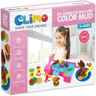 كليمو - مجموعة اللعب لآلة الشواء الملونة "افعلها بنفسك".