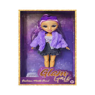 KAIWELL - FASHION DOLL PURPLE POSEABLE W/GLASSES GLAM GIRLZ