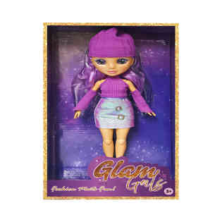 KAIWELL - FASHION DOLL PURPLE POSEABLE W/WOOLEN HATGLAM GIRL