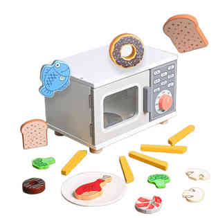 يولِبي - فرن ميكروويف محاكى، ألعاب خشبية، علبة ملونة