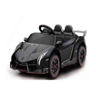 COOLBABY&KINGPLAY-ELECTRIC CAR 2 MOTOR 12V 7AH RED/BLACK LEA
