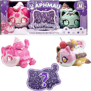 APHMAU - MEEMEOW PLUSH 3PK  SPARKLE ICE CREAM 6INCH