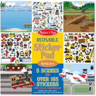 ميليسا ودوغ - لوحة ملصقات قابلة لإعادة الاستخدام: المركبات -