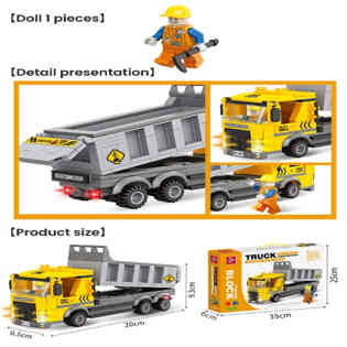 إل إكس تويز - مكعبات مملكة البناء - شاحنة المدينة (333 قطعة