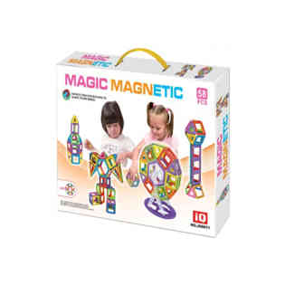 ماجيك ماجنيتك - طقم المكعبات المغناطيسية السحرية (58 قطعة)