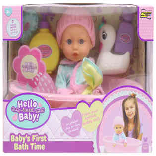 HELLO SWEET BABY - FIRST BATH TIME DOLL 10 INCH