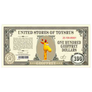TOYS R US -Geoffrey Dollar-100 SR