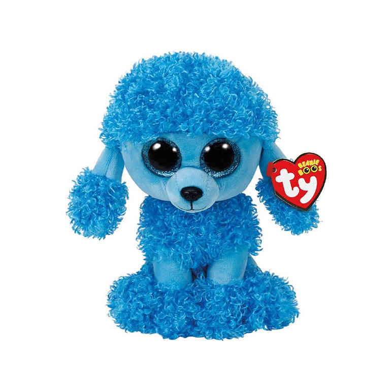 TY BEANIE BOOS DOG MANDY BLUE MEDIUM