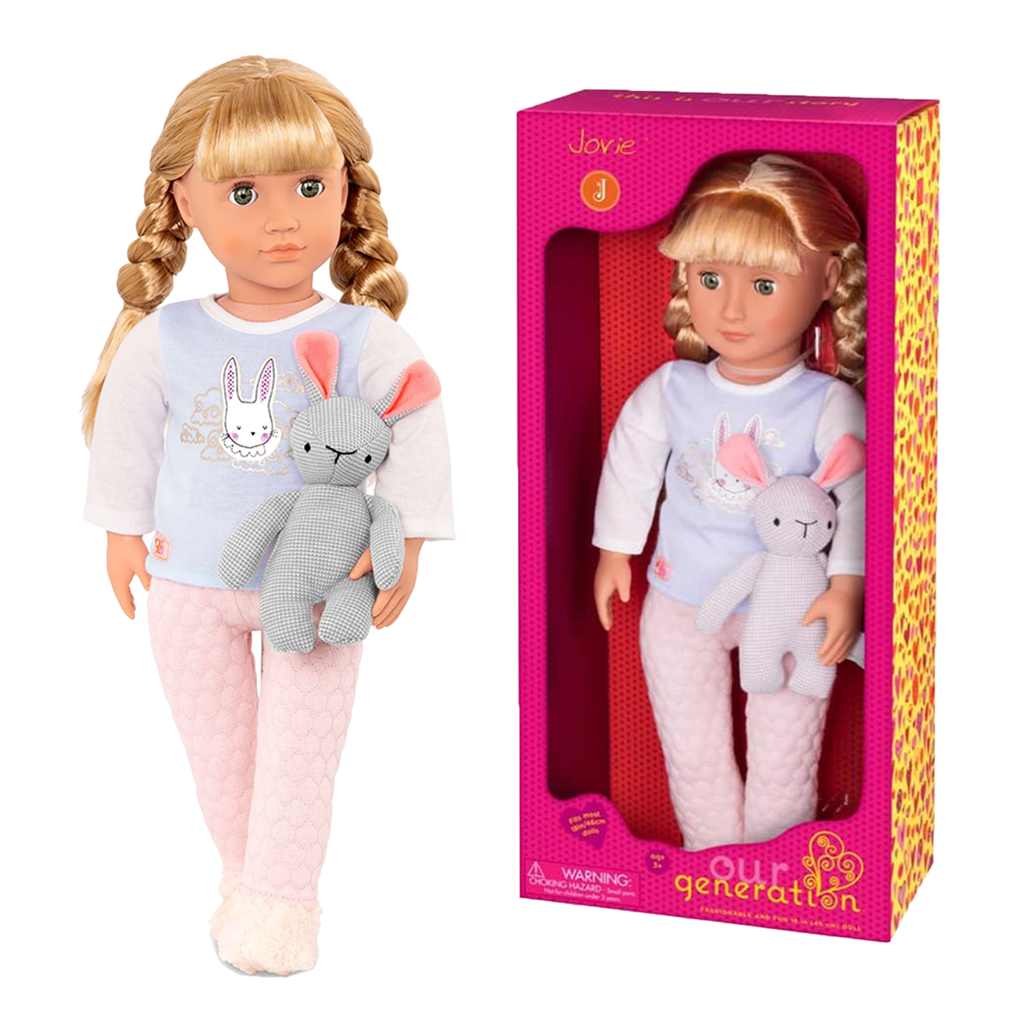 OUR GENERATION Doll with Pijama Bunny Jovie