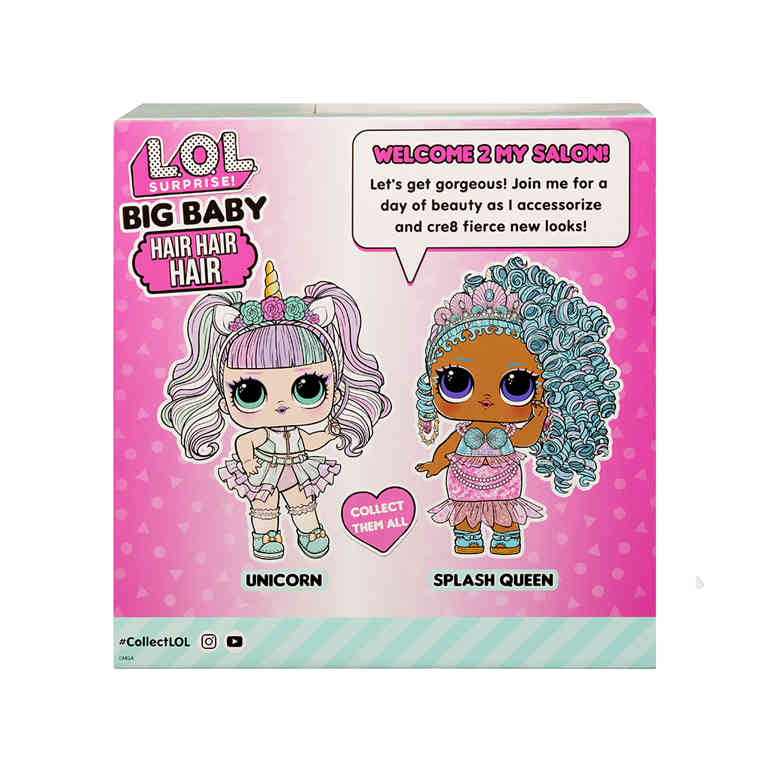 LOL SURPRISE Big Baby Hair Hair Hair Doll Unicorn