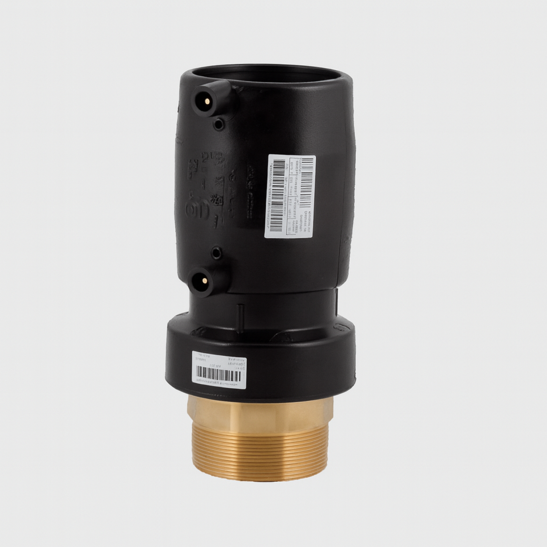 Electrofusion coupler 63mm/2" male thread SDR11 PN16 S5 PE100-RC / brass