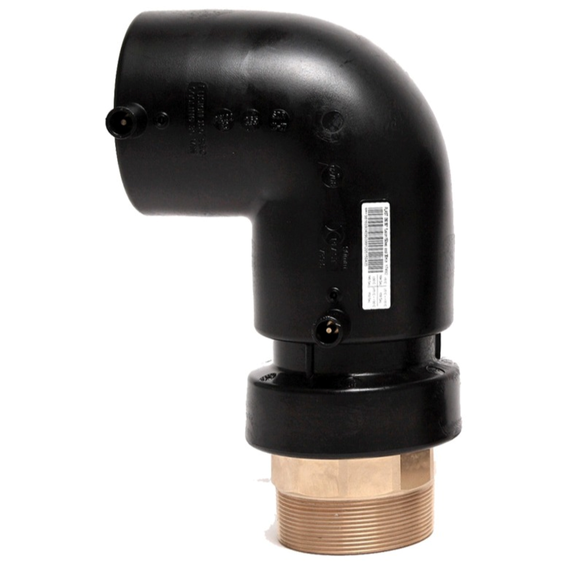 Electrofusion elbow 90° 110mm/4" male thread SDR11 PN16 S5 PE100-RC / brass