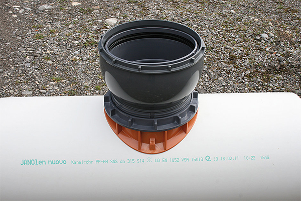 Connex connection saddle with ball joint 200/160 mm 90°