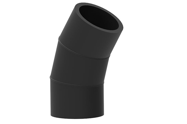 Segmented elbow 22° smooth 140mm S3.2 SDR7.4 PN25 PE100-RC