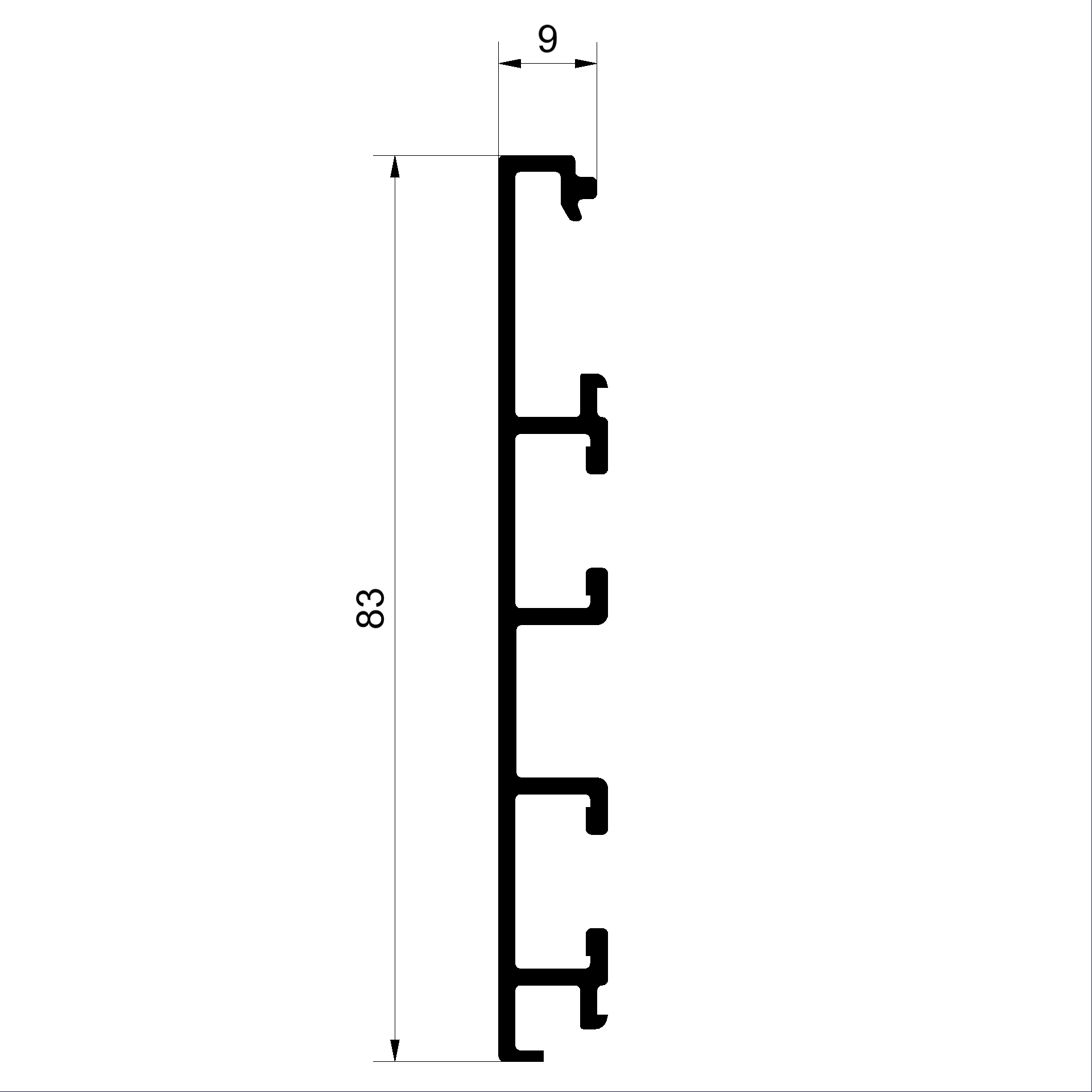 C347910 V Blendrahmenprofil 83mm Connex Holz-Metall-Fenster veredelt