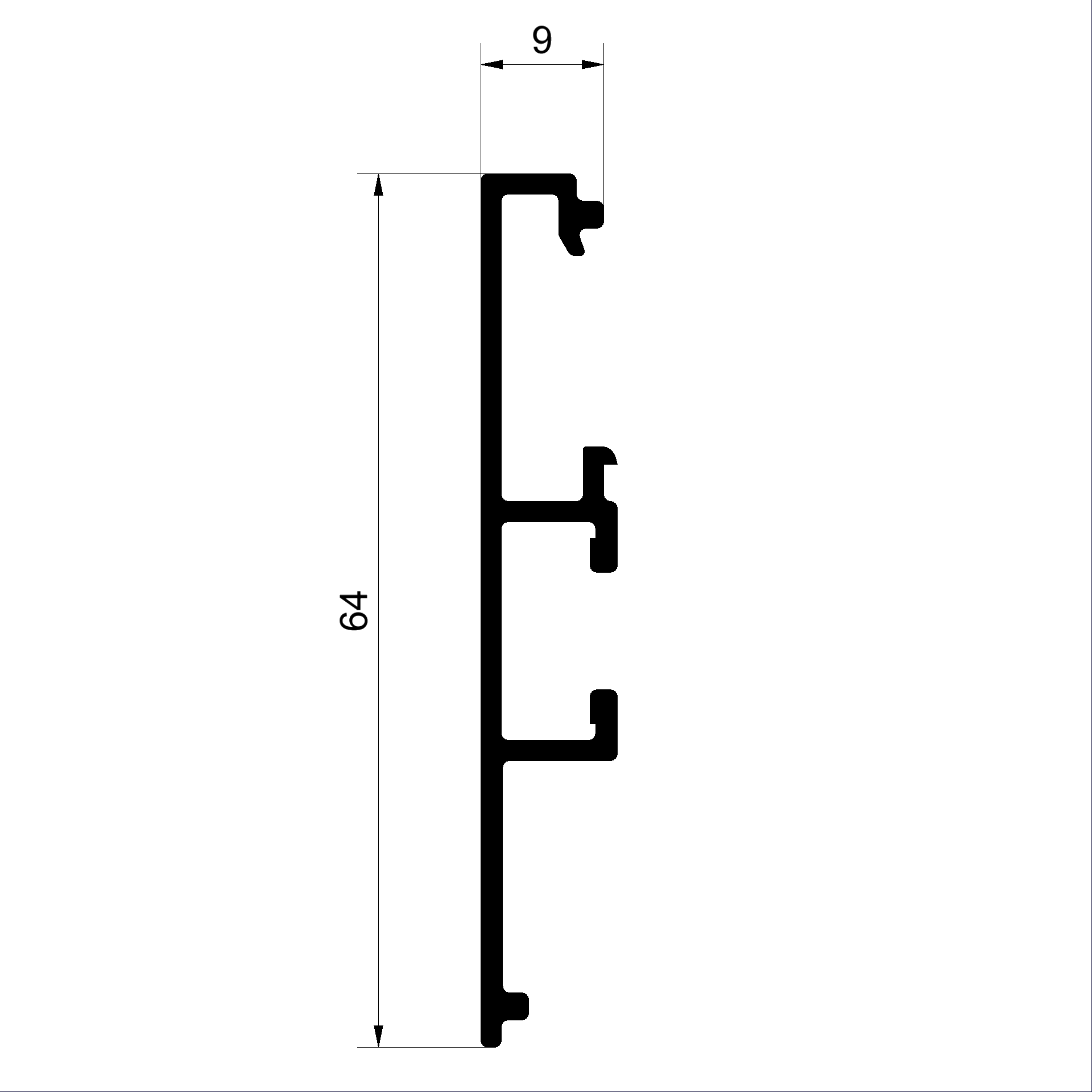 C347900 V Blendrahmenprofil 64mm Connex Holz-Metall-Fenster veredelt