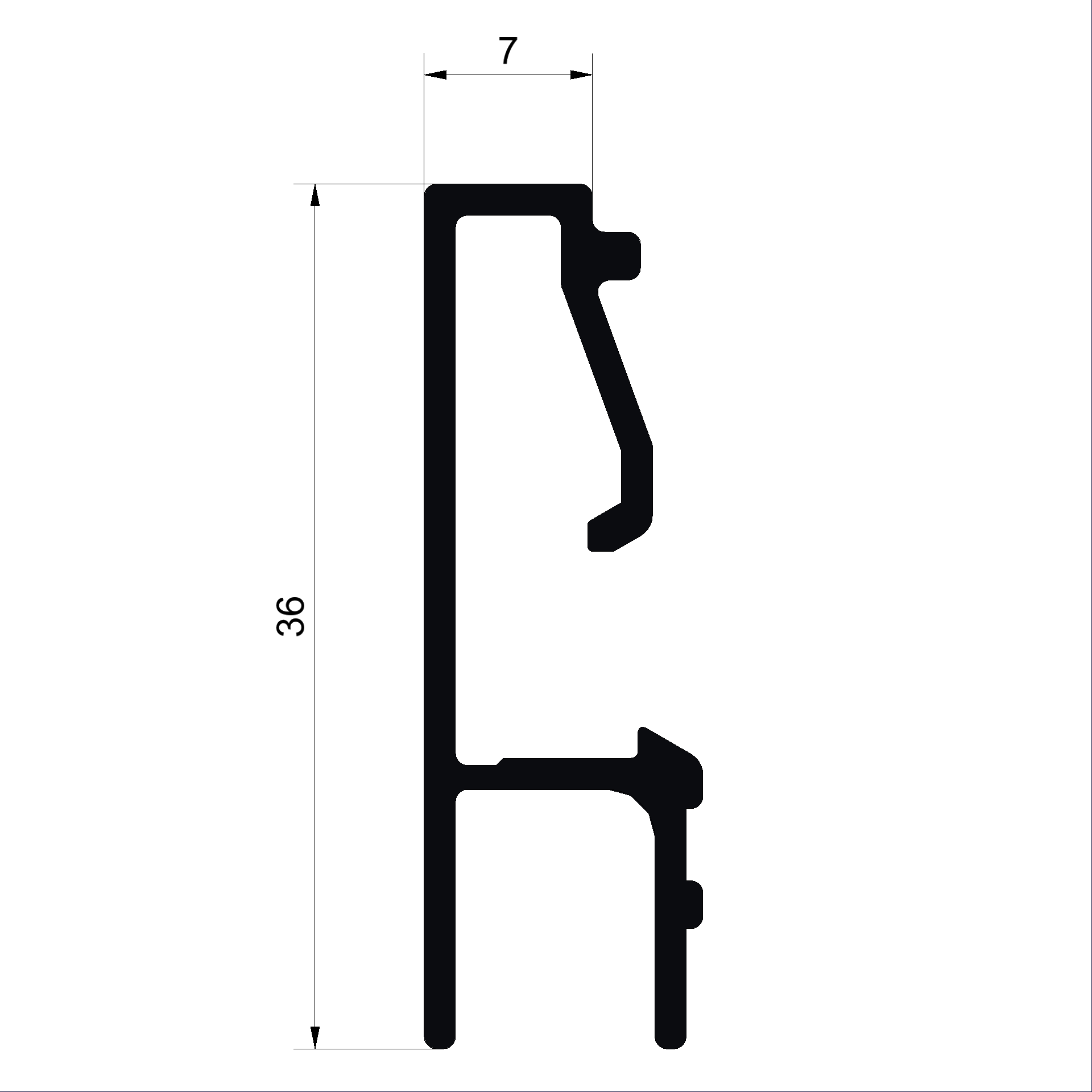 Profilé de vantail C492560-Connex fenêtres en bois-métal