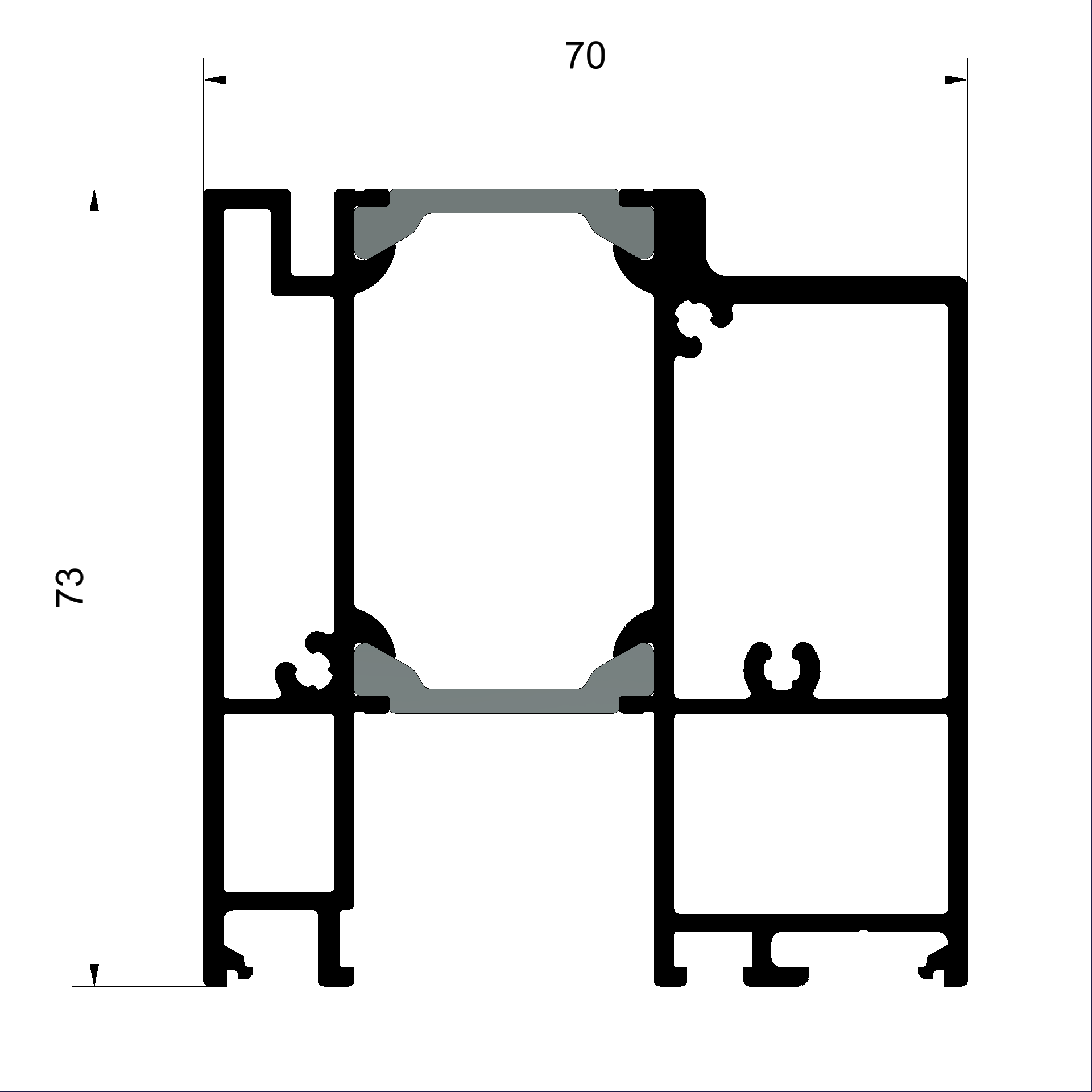 Schwellenprofil C492569-Schwellenprofil fuf 70 cube