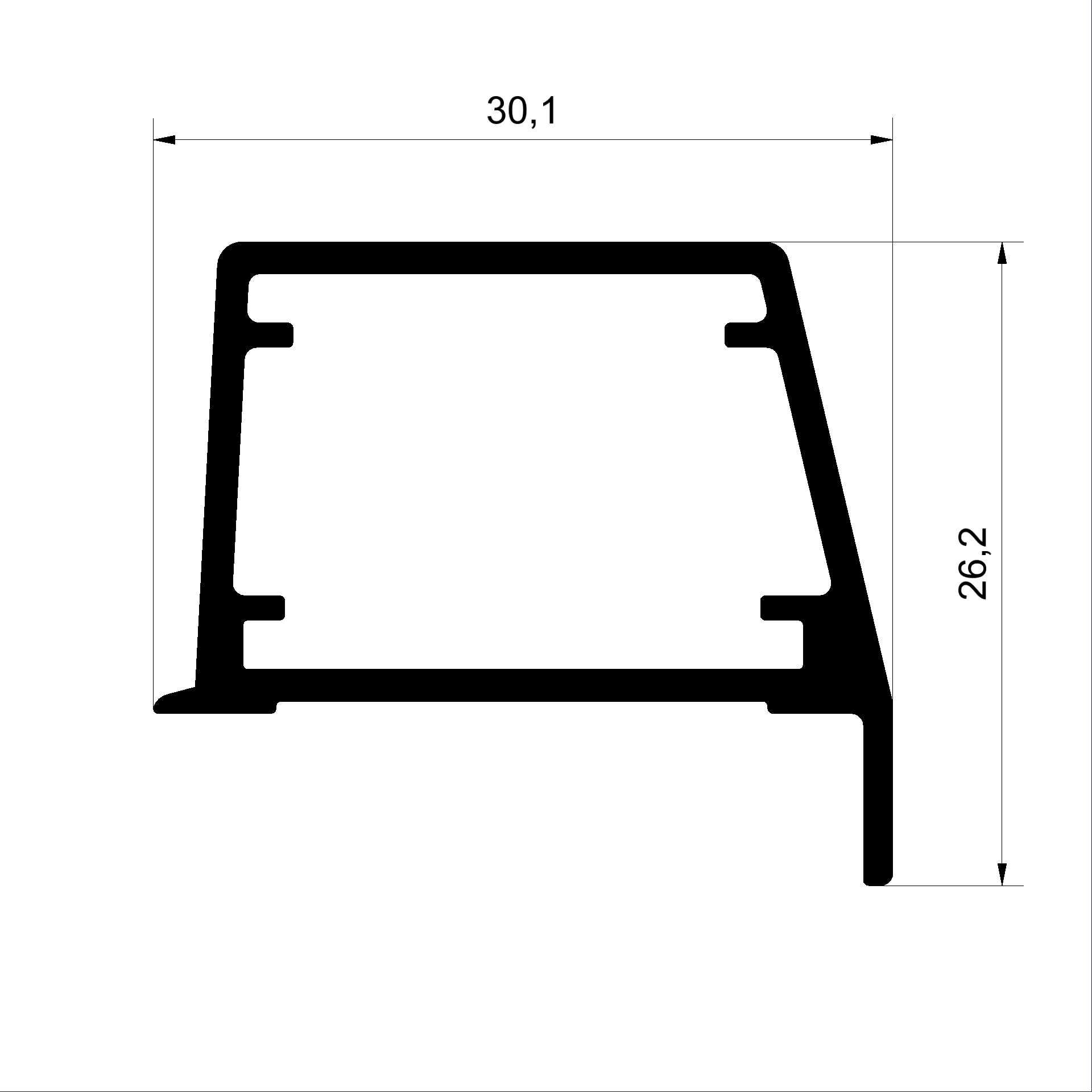 C493531 V Glasleistenprofil Gautschi veredelt Connex Holz-Metall-Fenster