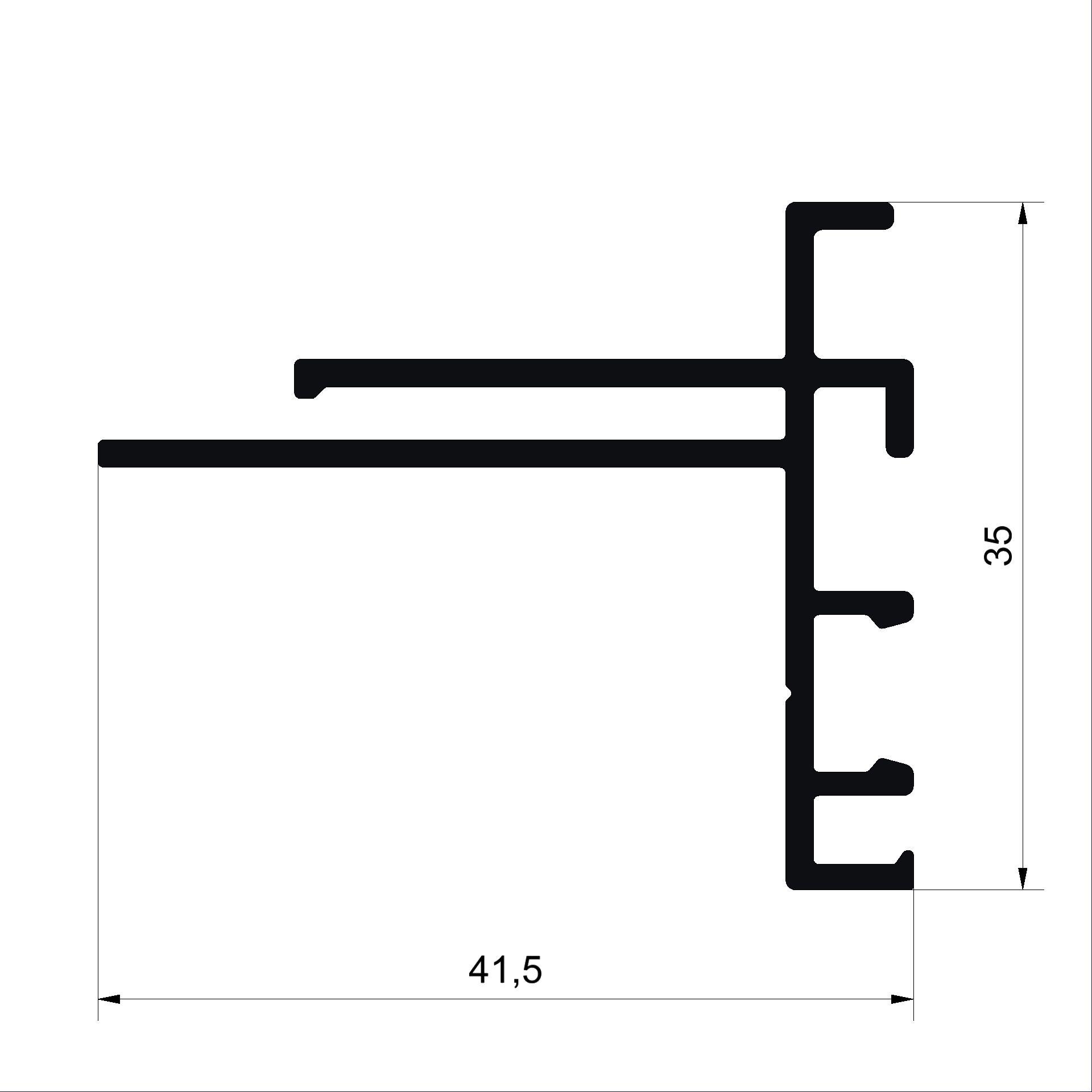 Blendrahmenprofil C492556-Connex Holz-Metall-Fenster