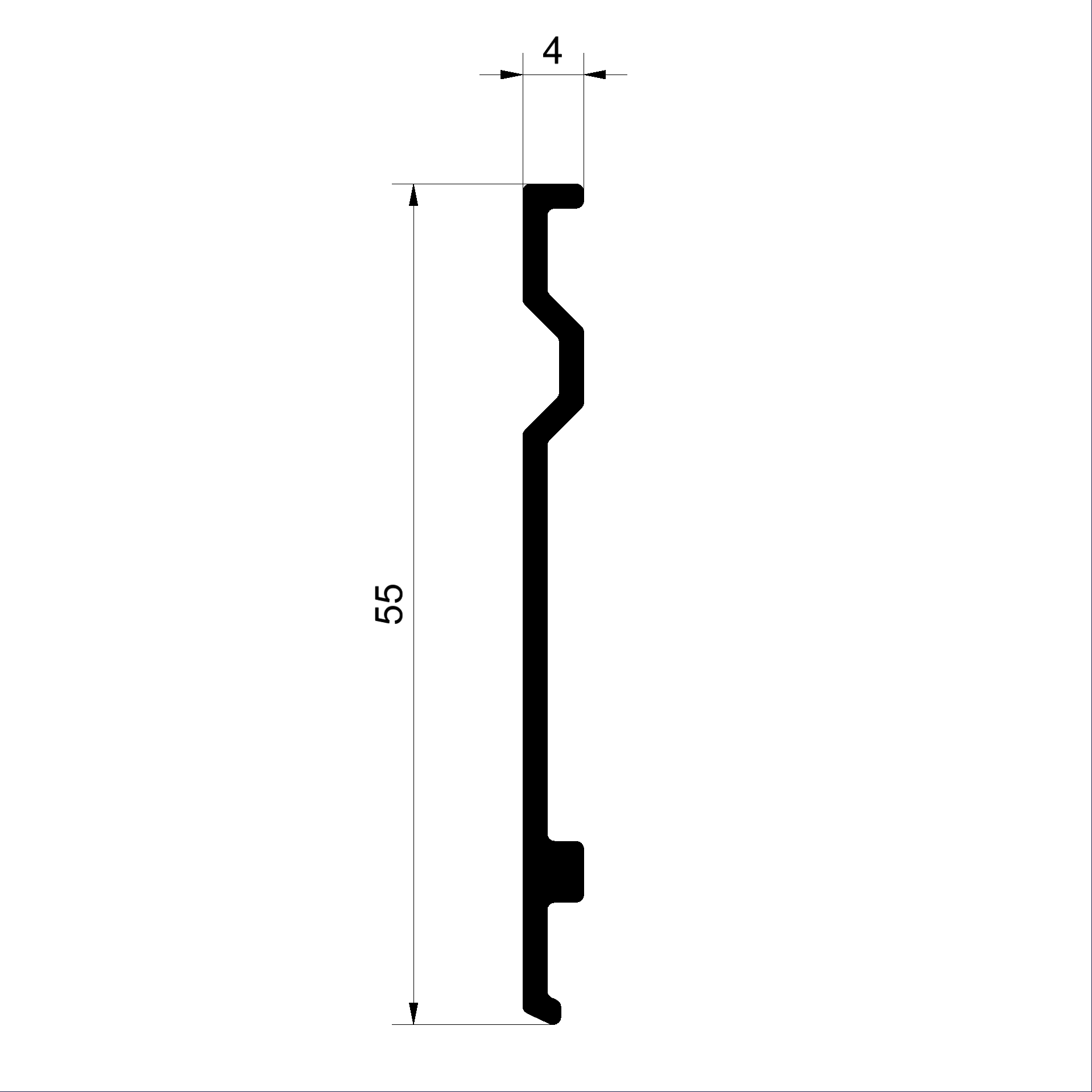 Profilé de cadre C186580-Profilé De Recouvrement Connex fenêtres en bois-métal