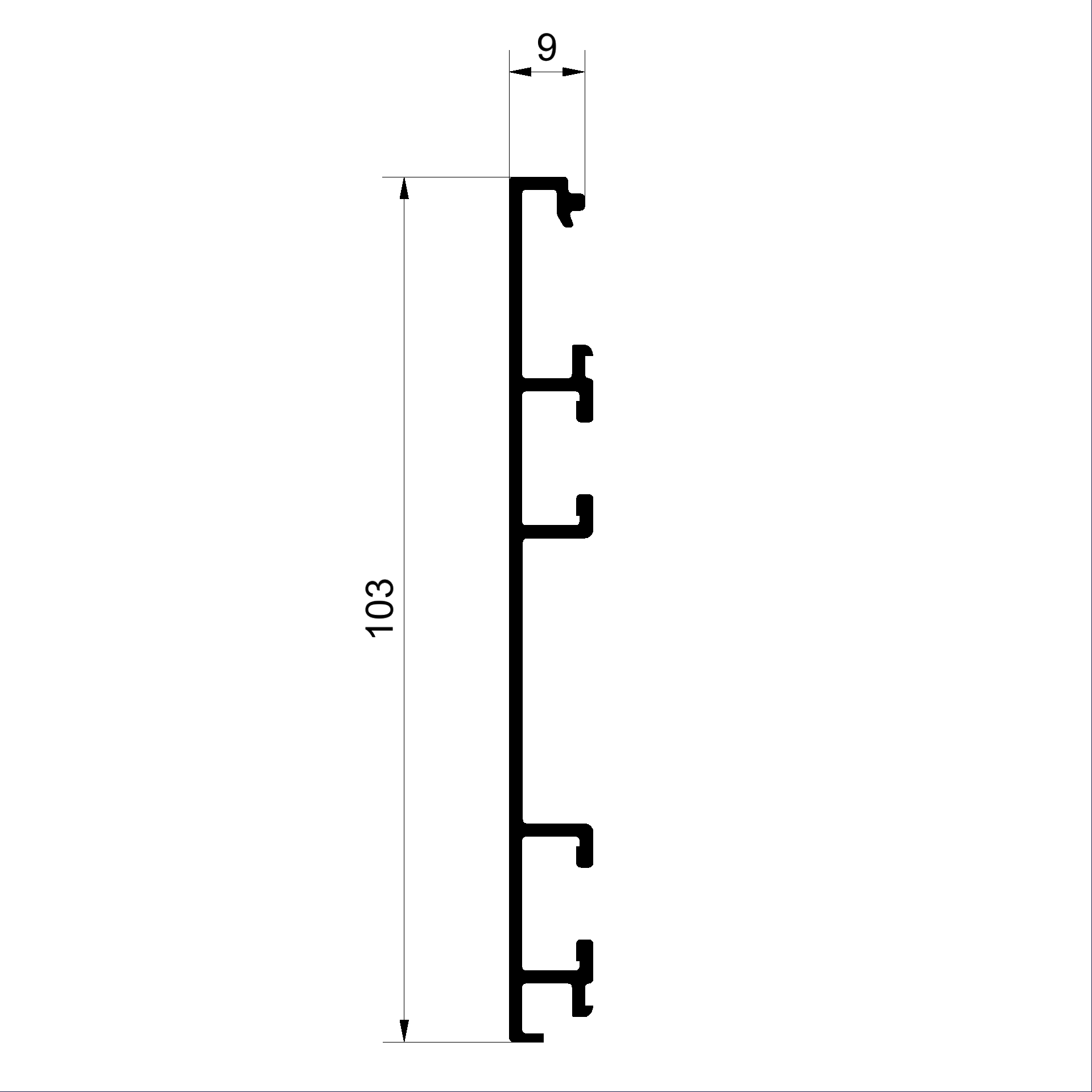 C391340 V Blendrahmenprofil 103mm Connex Holz-Metall-Fenster veredelt