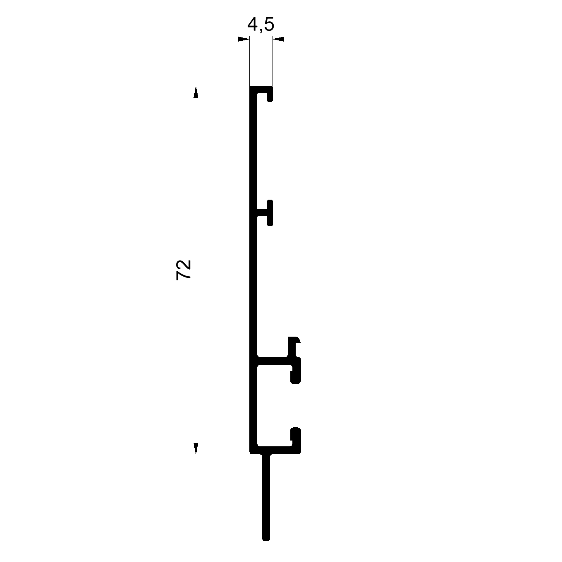 C482550 V Profilé de cadre dormant 89mm Connex Fenêtres en bois-métal amendé