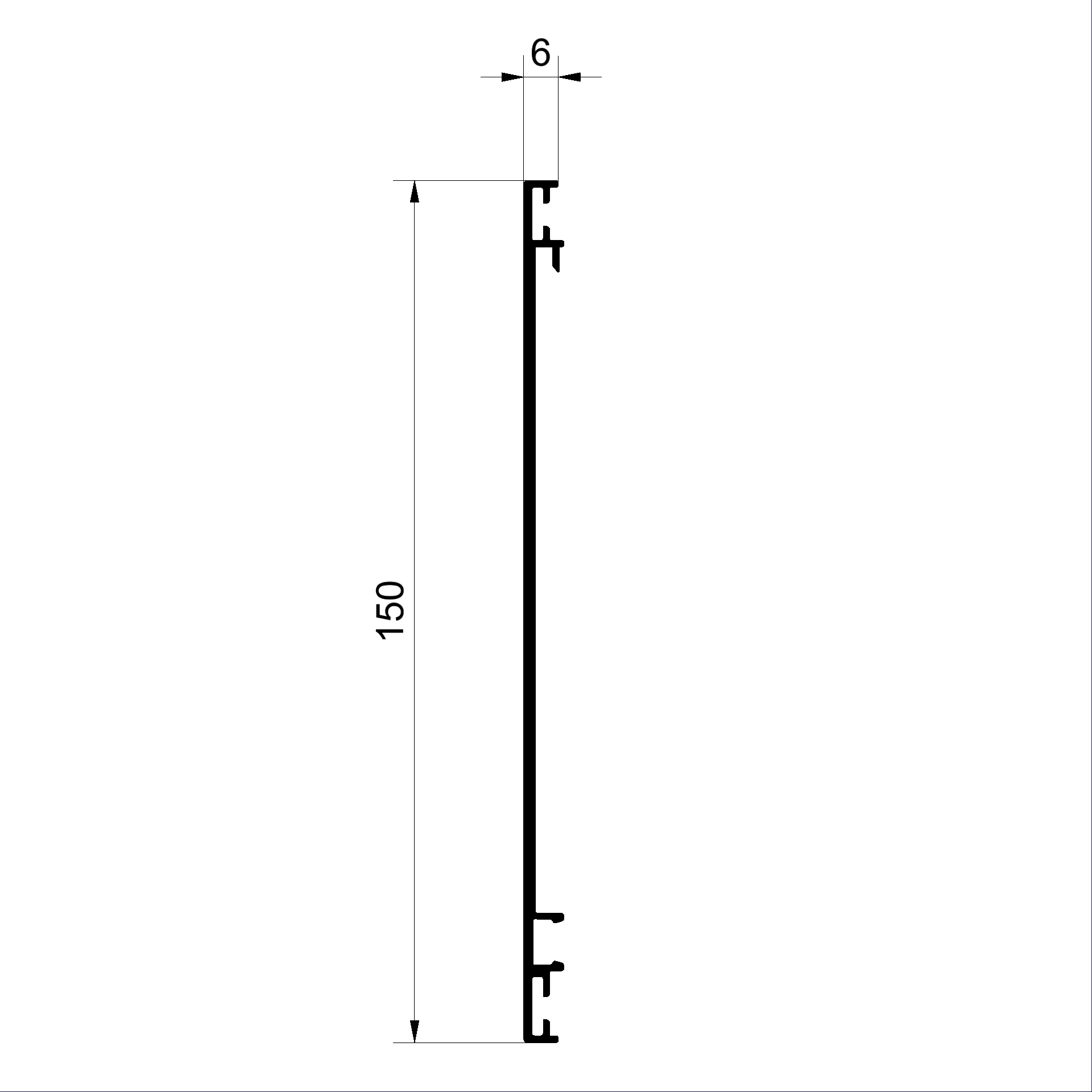 Profilé de recouvrement C492518-Profilé de recouvrement 150mm 
Connex Fenêtres en bois-métal