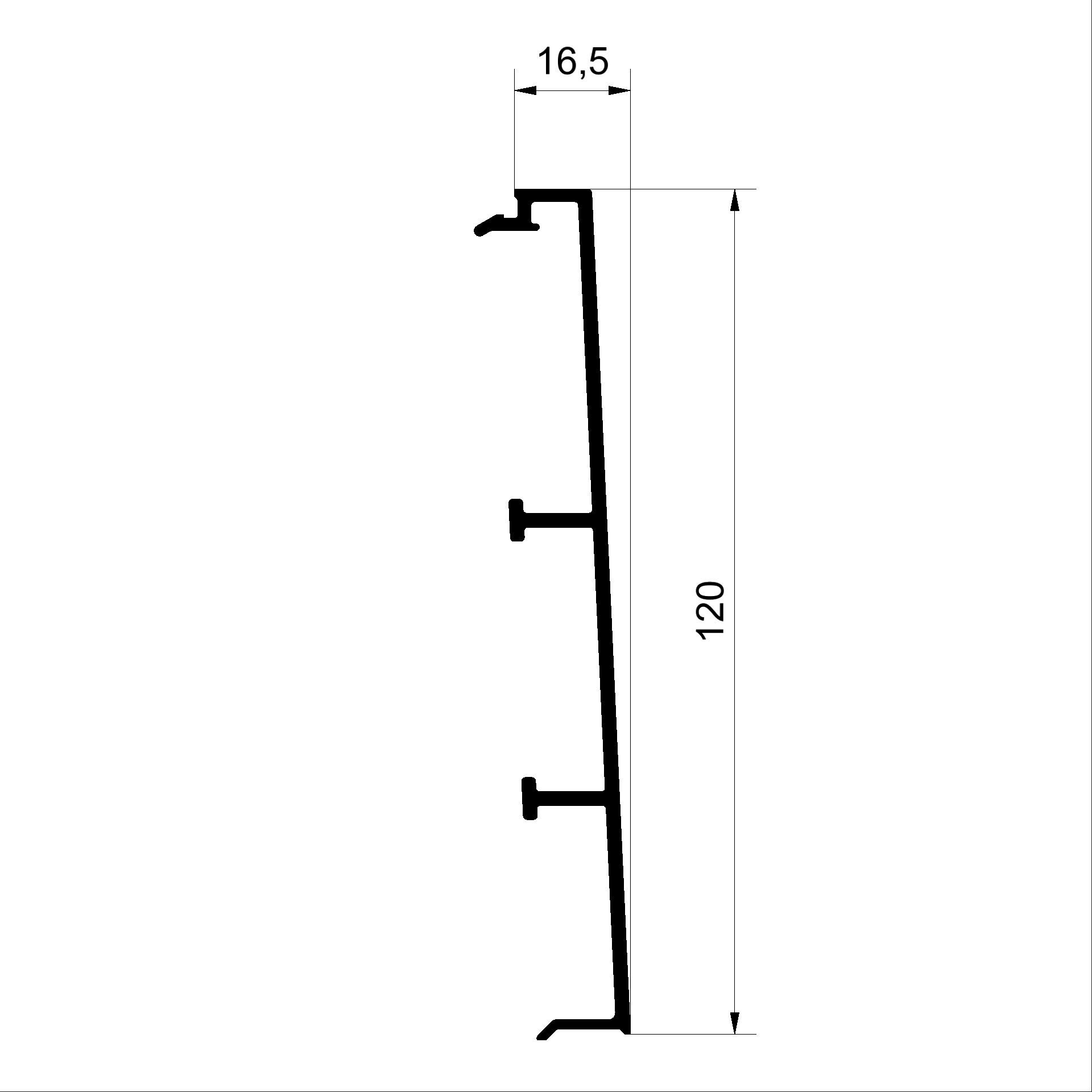 Schwellenprofil C492528-Trittschwelle 120  Connex Holz-Metall-Fenster