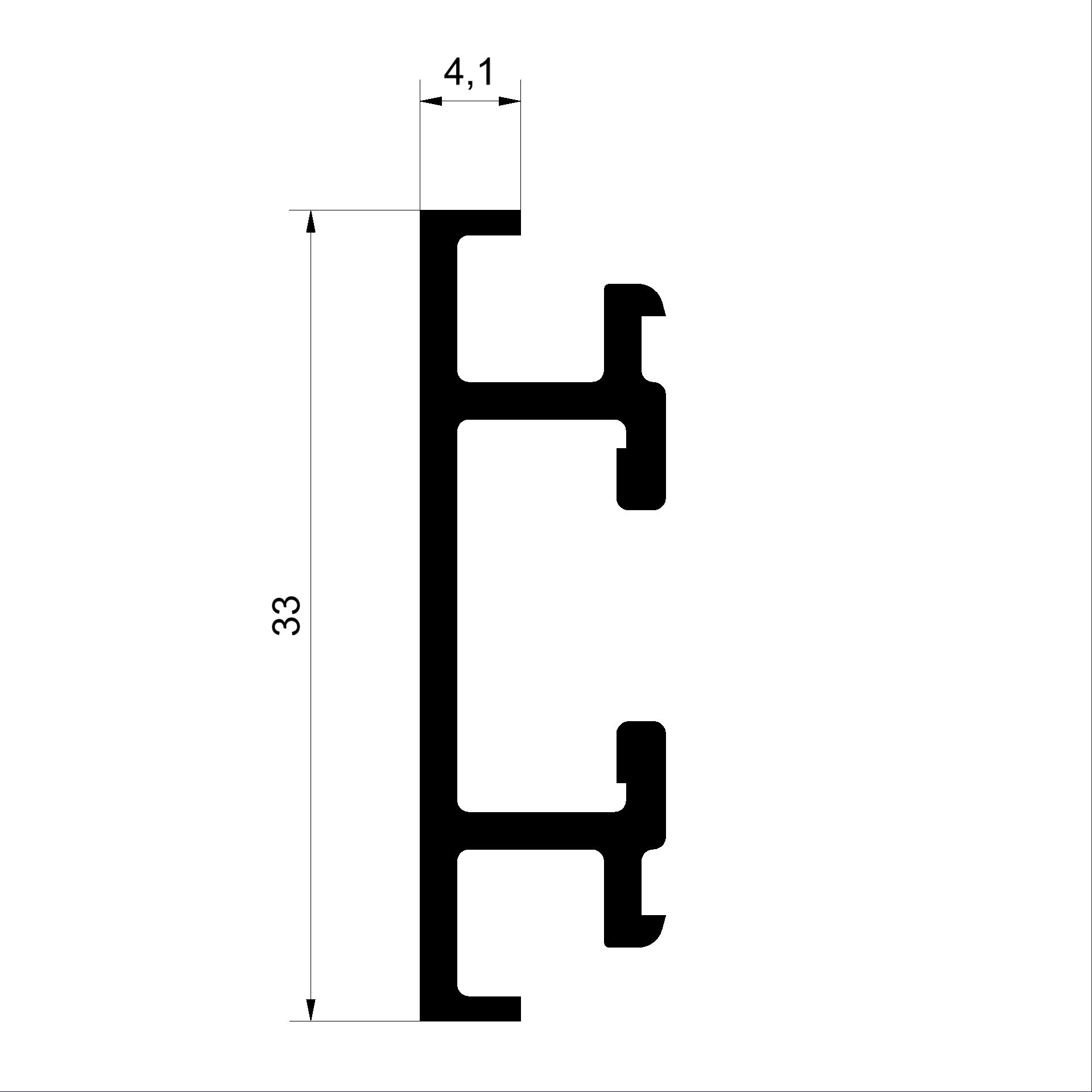 Sprossenprofil C492531-Sprossenprofil 33 mm
Connex Holz-Metall-Fenster