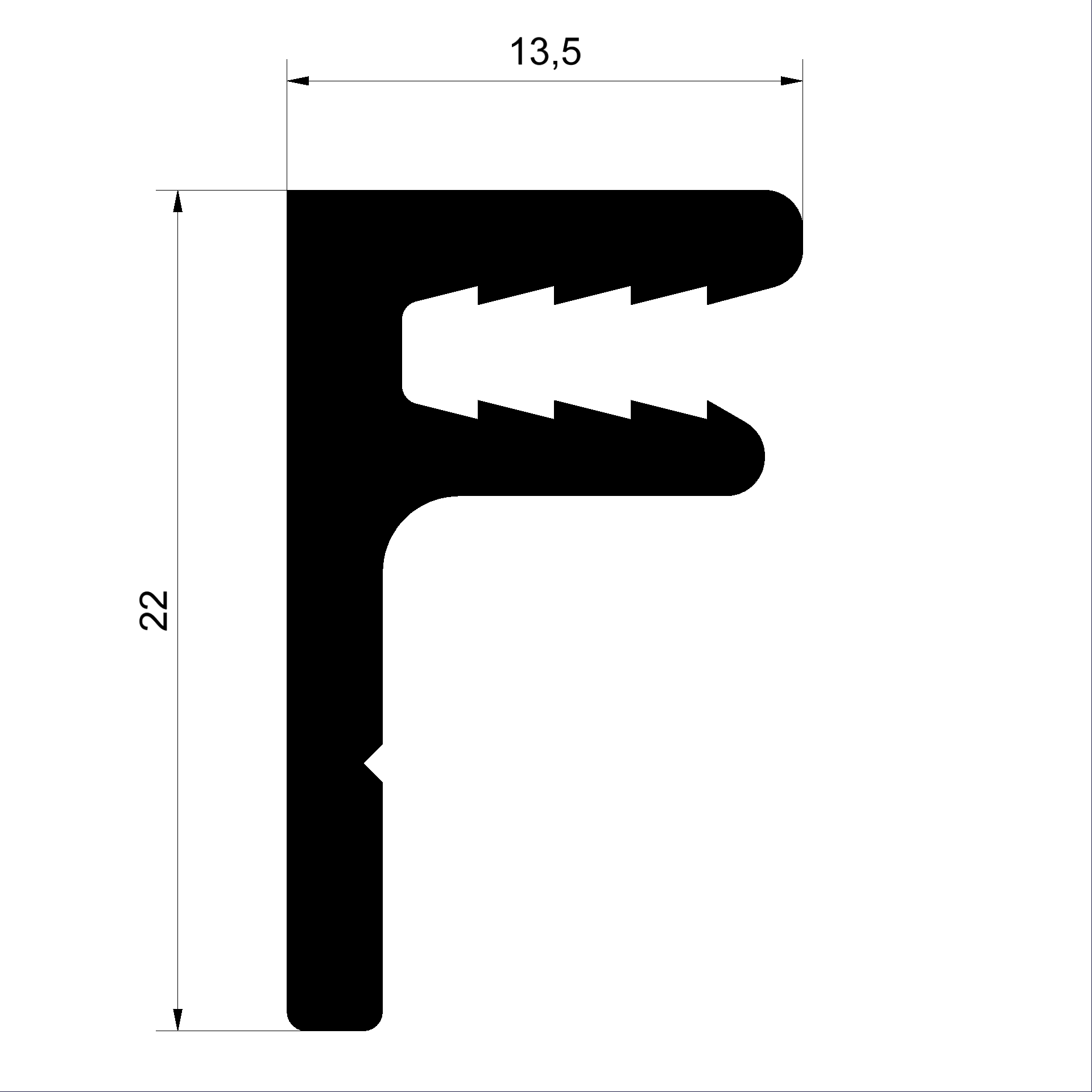 Schwellenprofil C335970-Anschlussprofil Connex Holz-Metall-Fenster