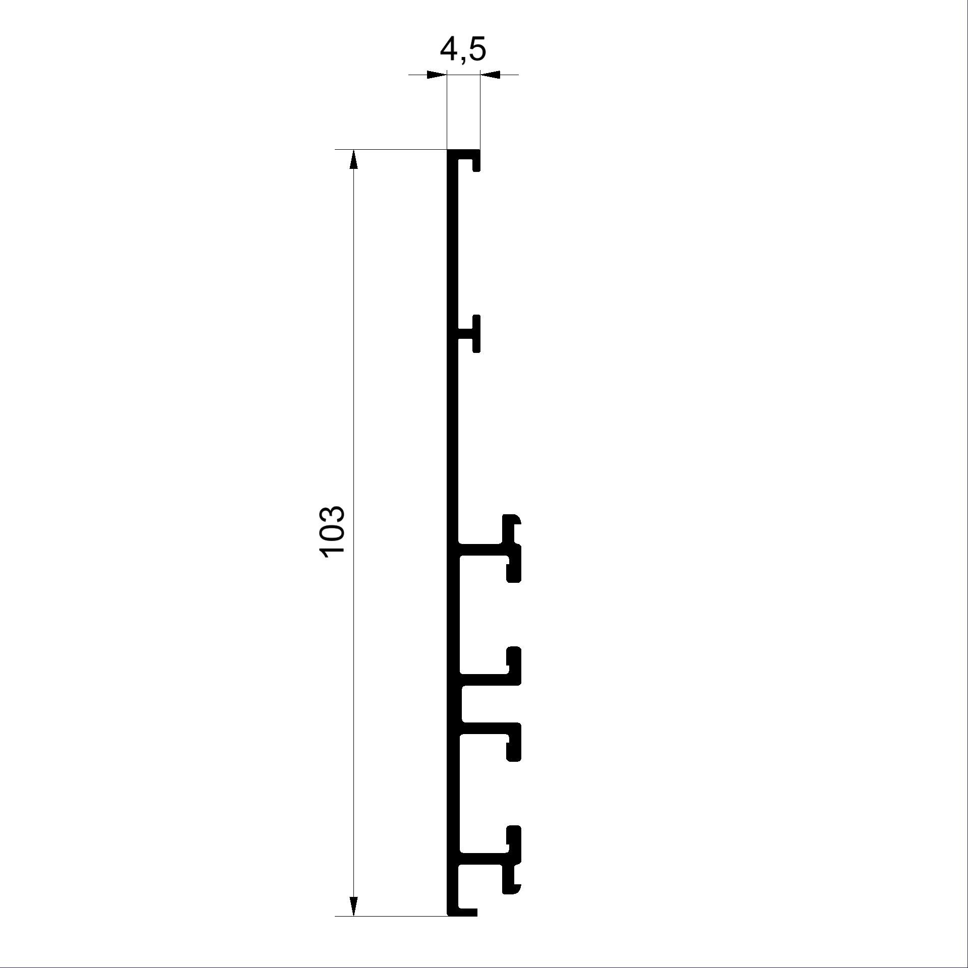 Profilé domant C138710-cadre dormat 103 mm Connex Fenêtres en bois-métal