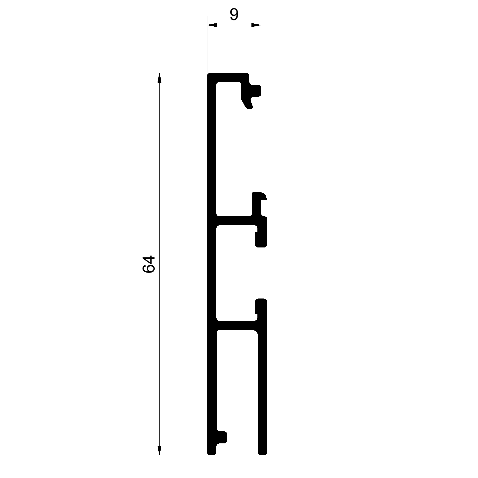 C391330 V Blendrahmenprofil 64mm Connex Holz-Metall-Fenster veredelt