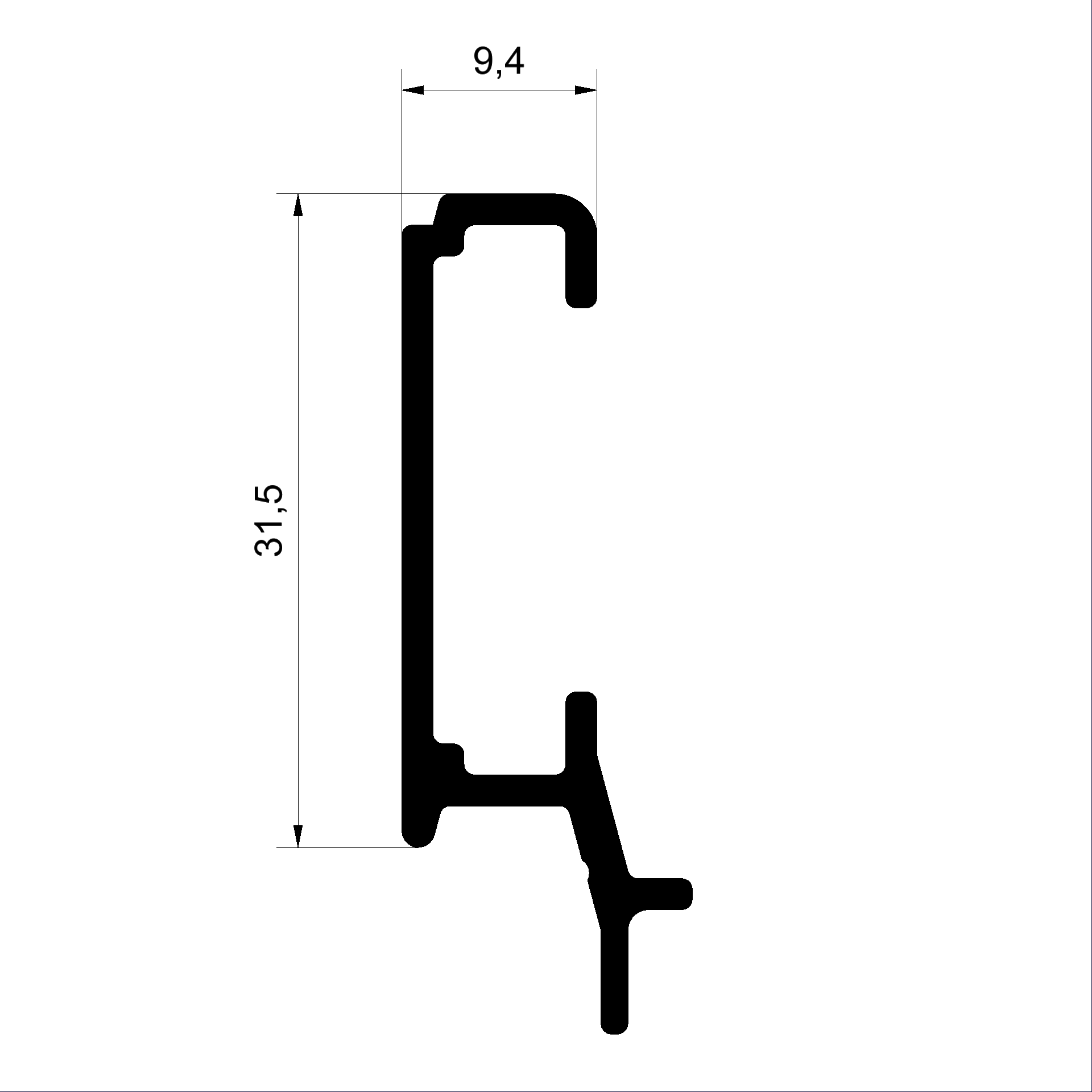 Elargissement de vantail C467370-Elargissement pour vantail 30mm Connex Fenêtres en bois-métal