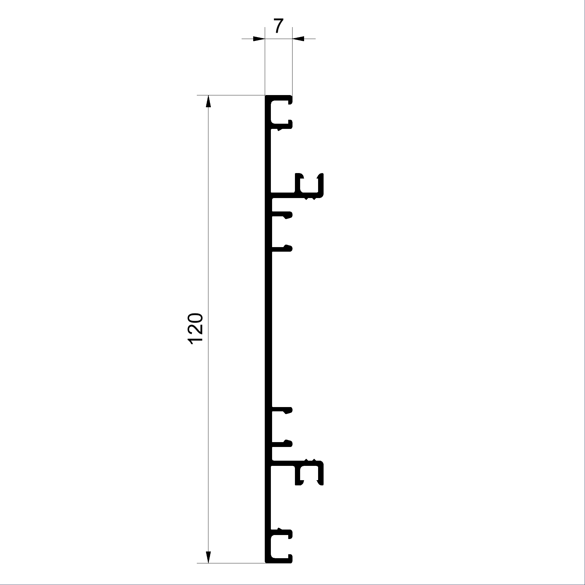 Profilé domant C492522-traduit pièce/traverse 120
Connex Fenêtres en bois-métal