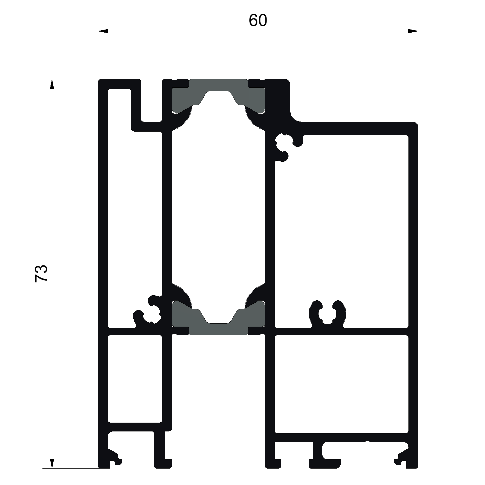 Schwellenprofil C492568-Schwellenprofil fuf 60 cube