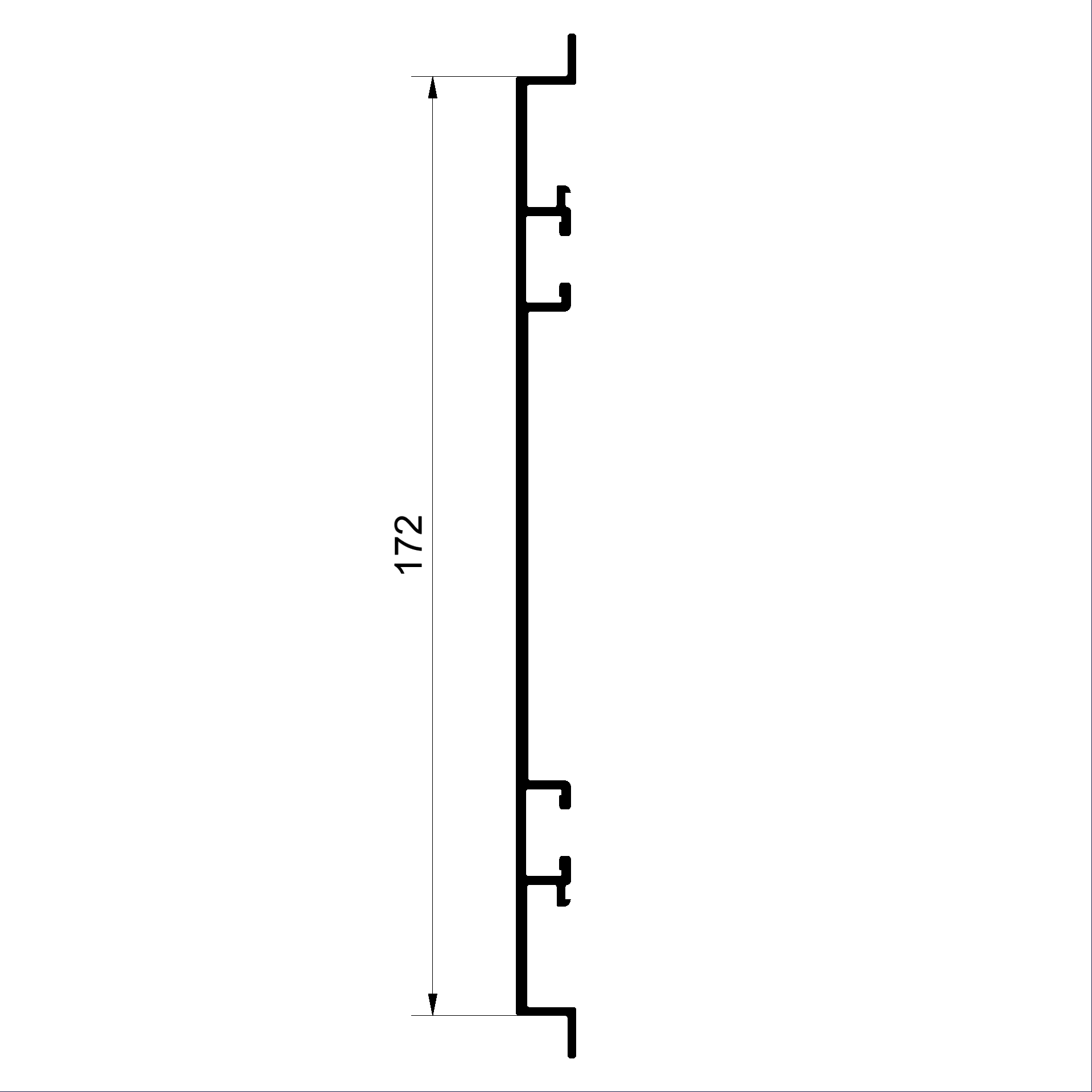 C492580 V Lüftungsklappenprofil 172 veredelt Connex Holz-Metall-Fenster