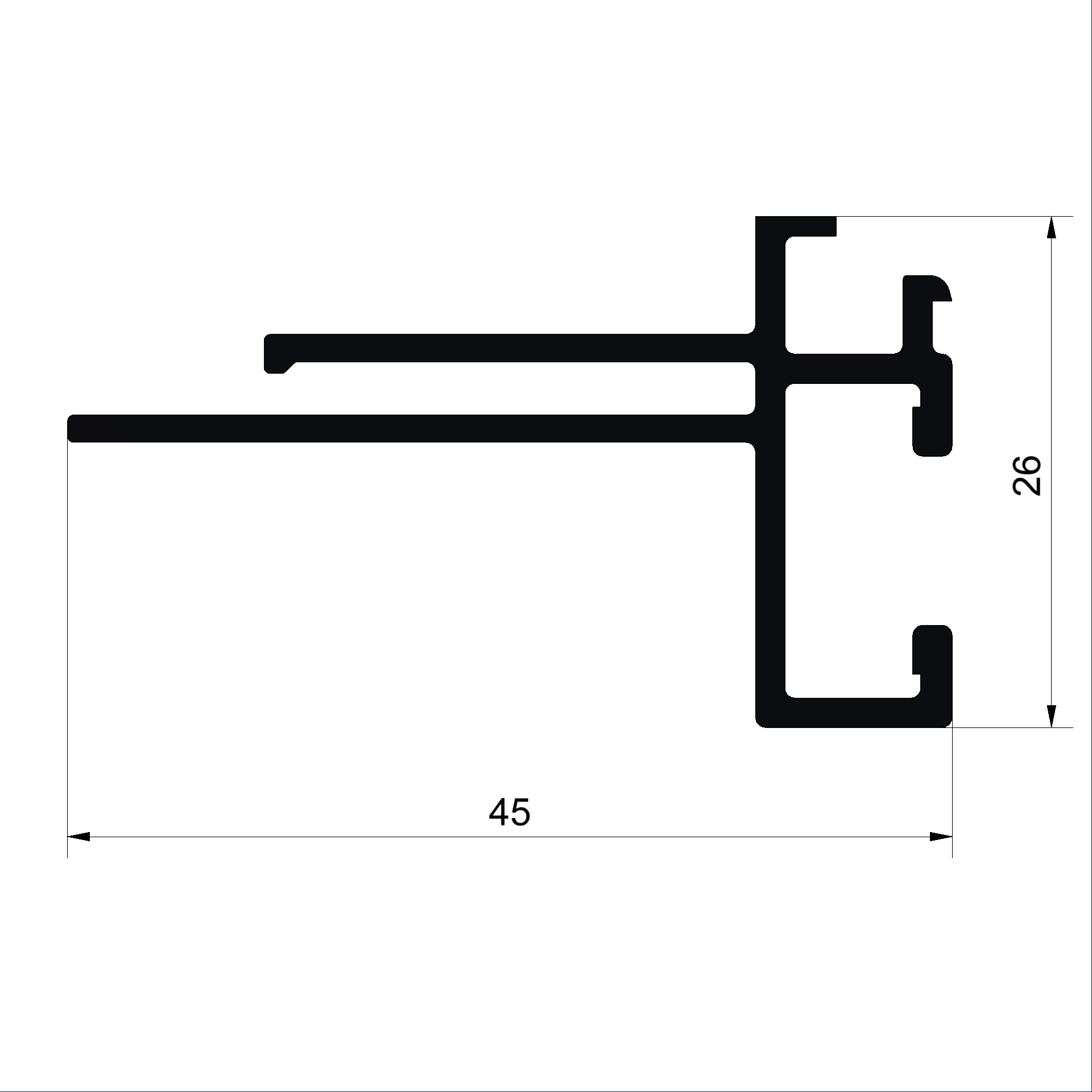 Profilé de cadre C492582-Connex Fenêtres en bois-métal