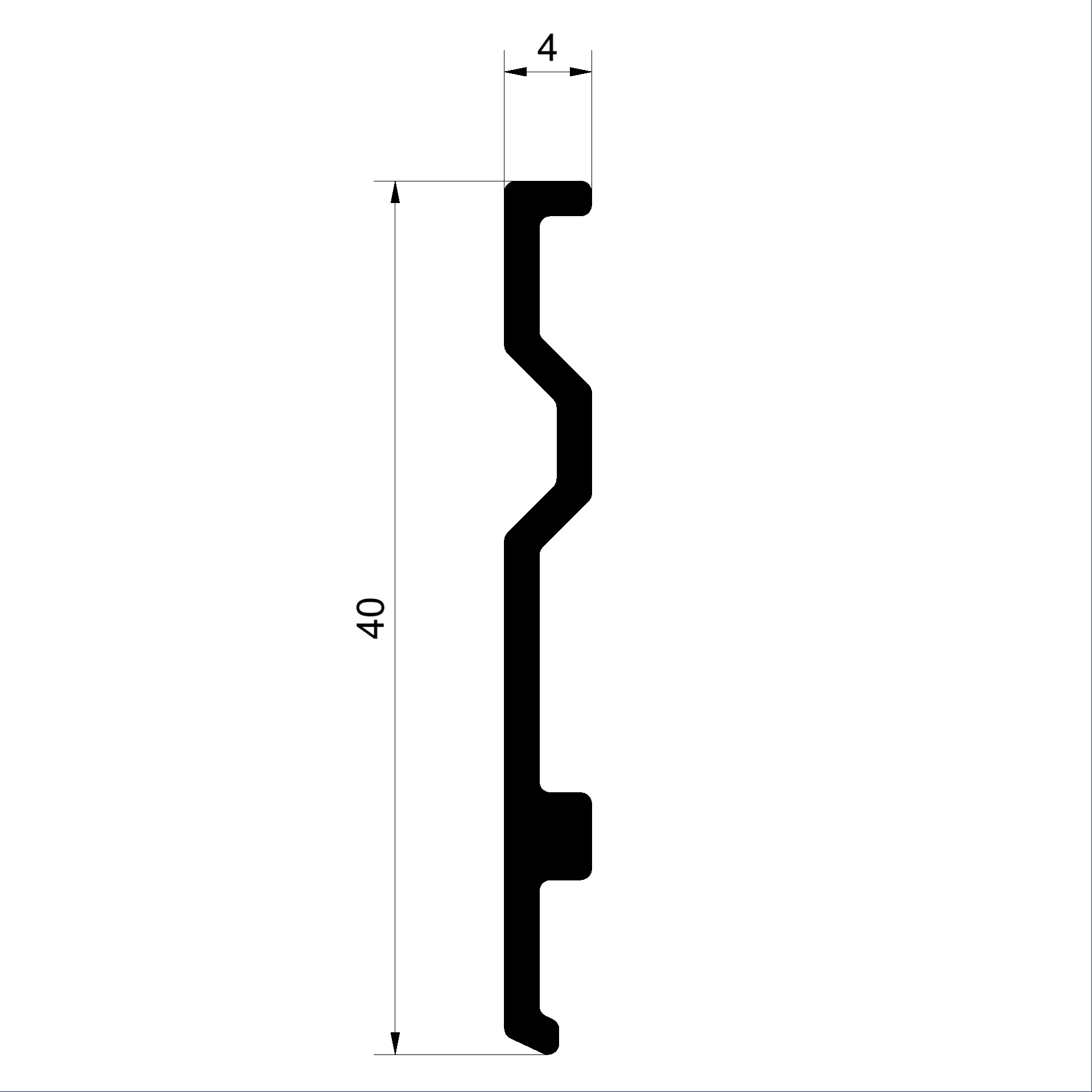 Profilé de cadre C186440-Profilé De Recouvrement Connex fenêtres en bois-métal