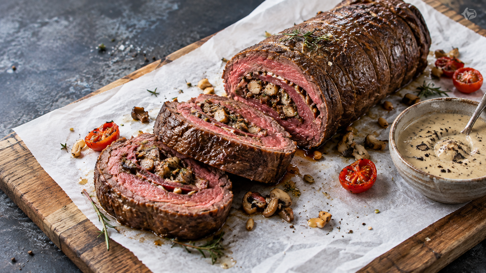 Bavette Rollade met Truffelsaus