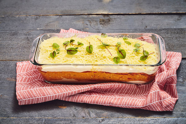 Lasagne de patate douce Butter Chicken Style