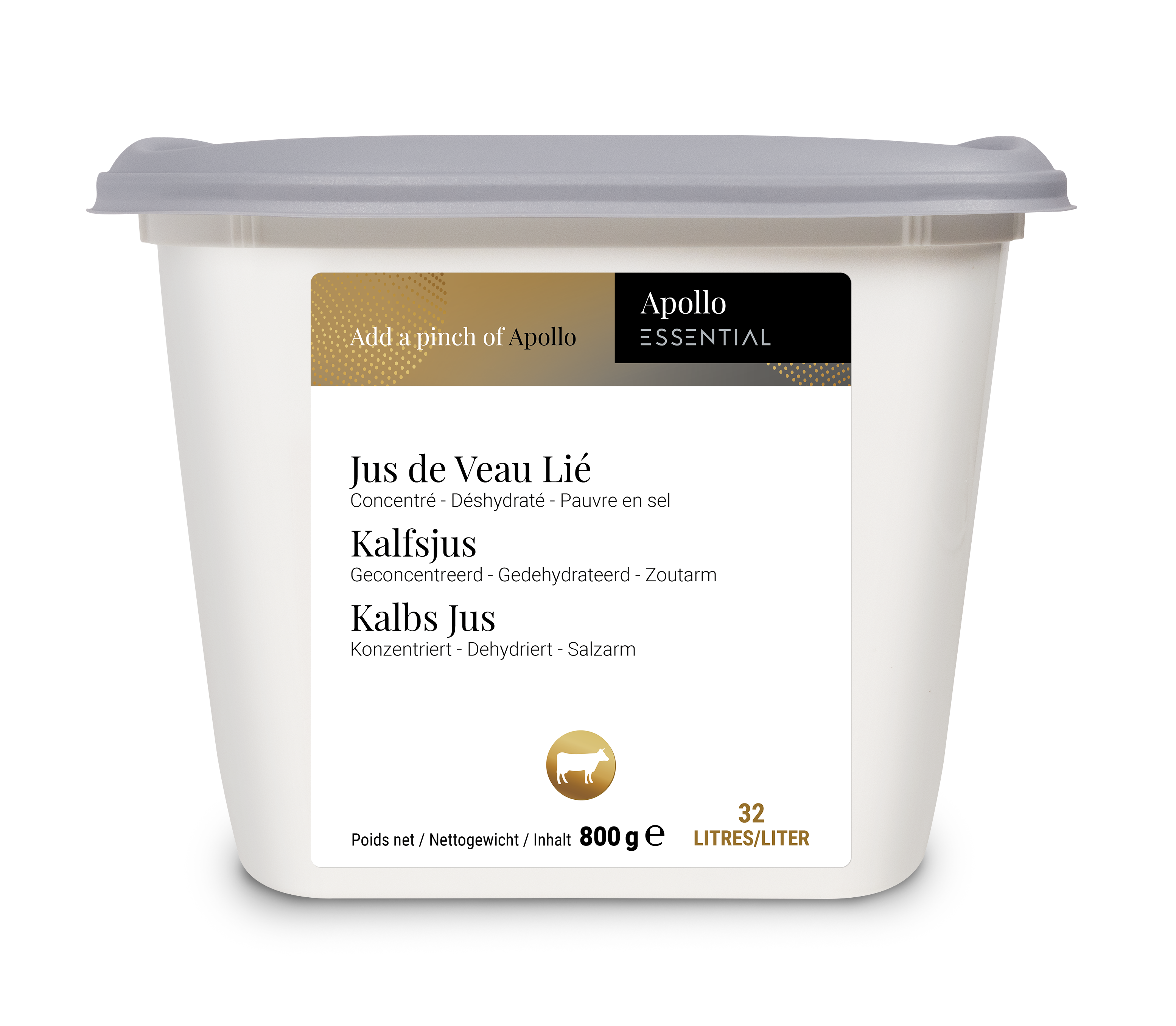 Jus de Veau Lié  - concentré - déshydraté - pauvre en sel -