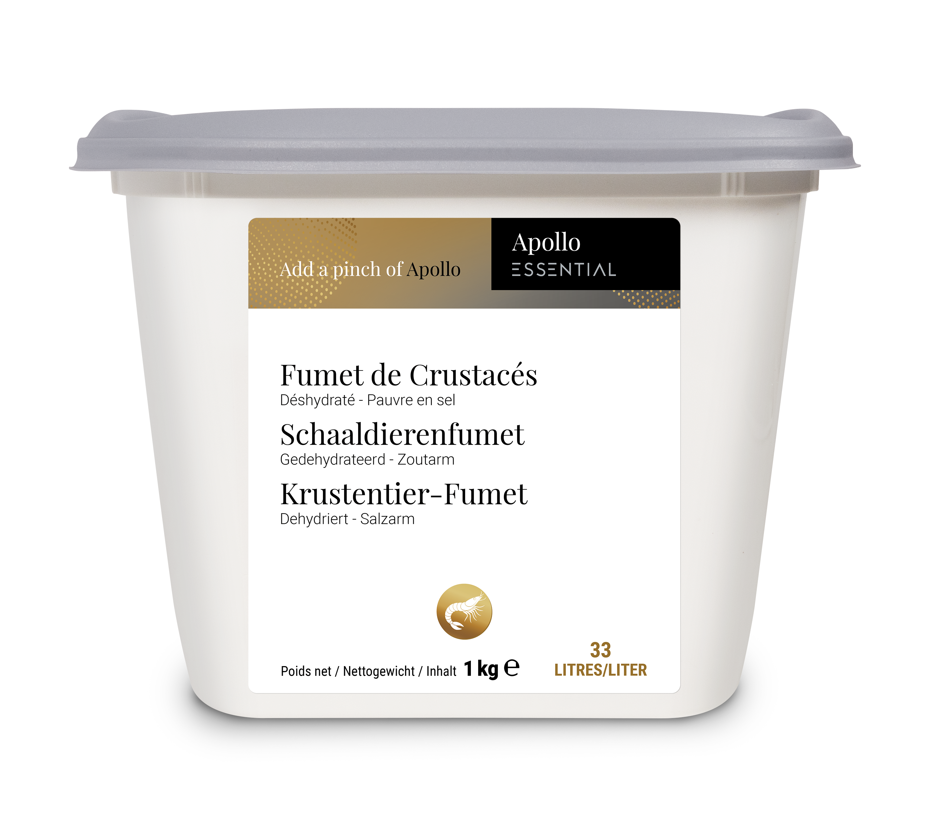 Bouillon de crustacés déshydraté Apollo Essential - 1KG