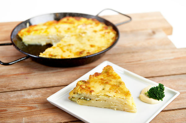 Aardappelgratin met gratinsaus broccoli